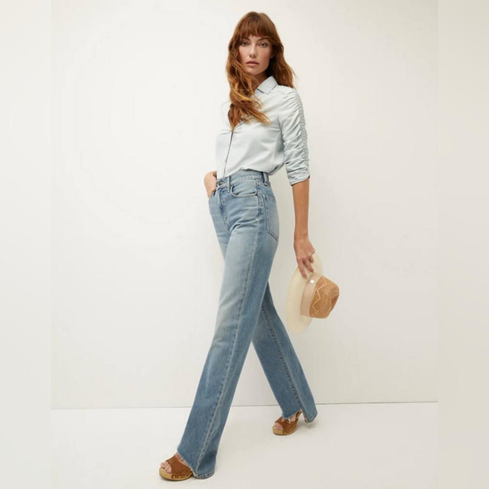 Veronica Beard Full Length Straight High Rise Jeans